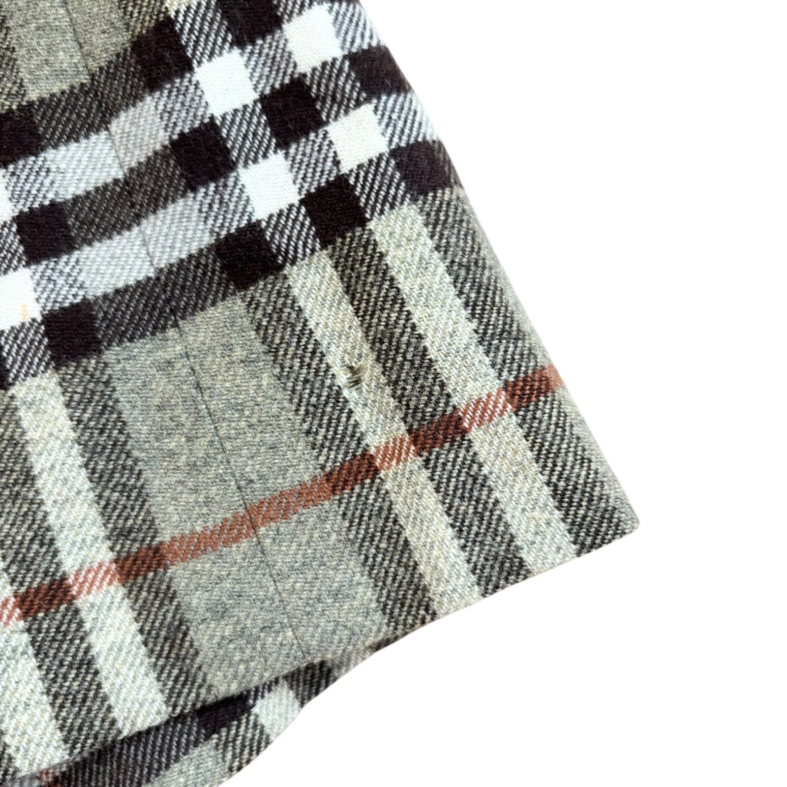 Z1559 BURBERRY バーバリー ウール ノバチェック柄プリーツスカート