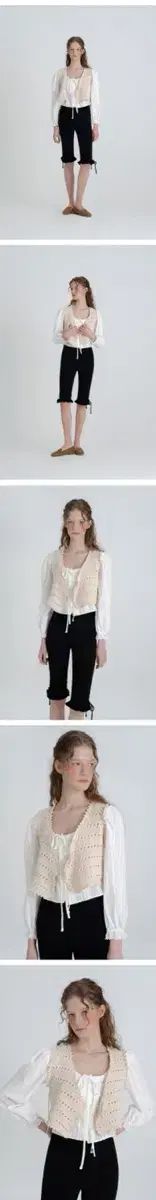 WITHOUTSUMMER フュージ クロシェ ニット ベスト