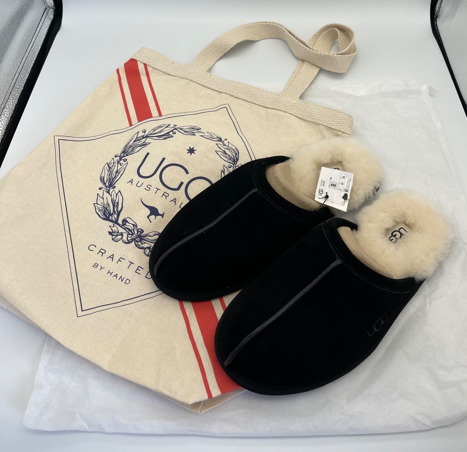 UGG アグ メンズ スカッフ ルームスリッパ ブラック *2298