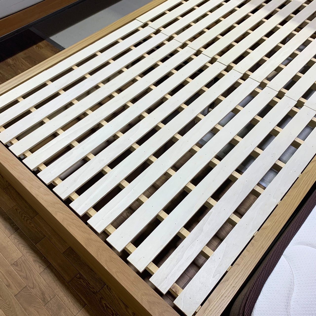 MUJI 無印良品 セミダブルベッドフレーム 引き出し付き オーク材