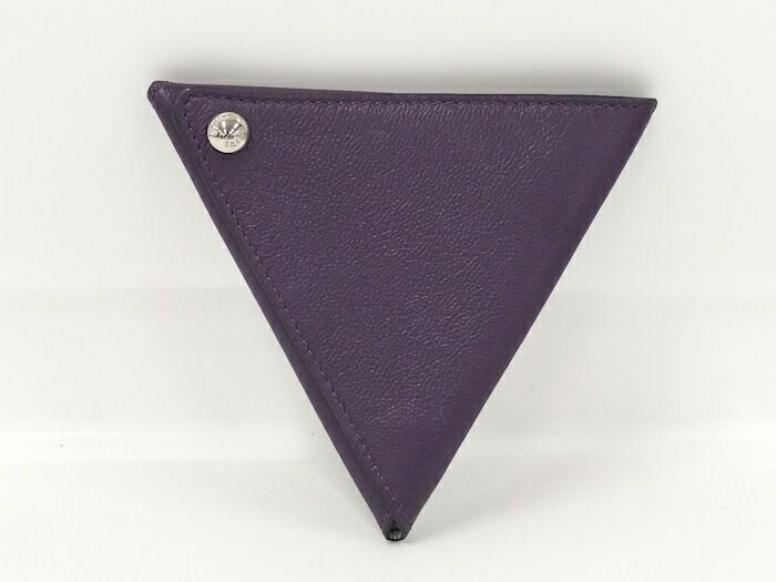 LOEWE トライアングル コインケース レザー パープル