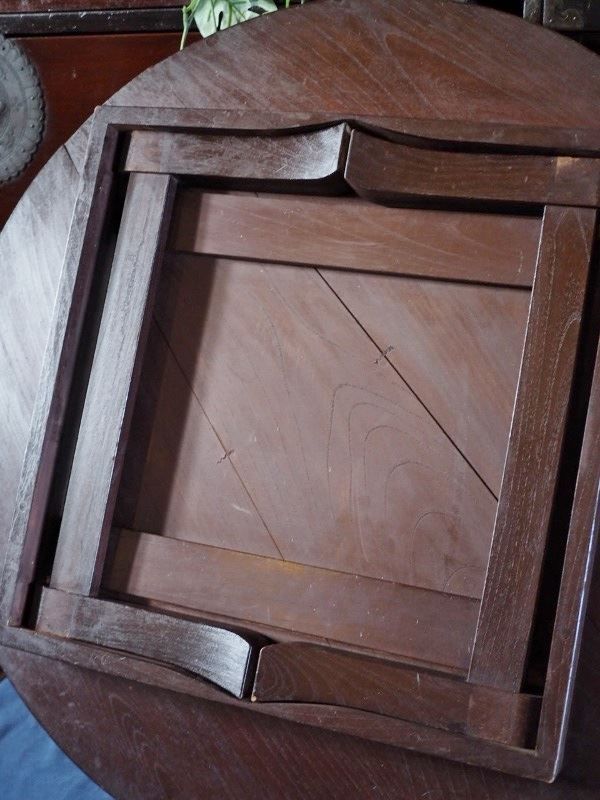 昭和レトロ ちゃぶ台 直径約63.5cm 昭和レトロ折畳厚材重量有丸