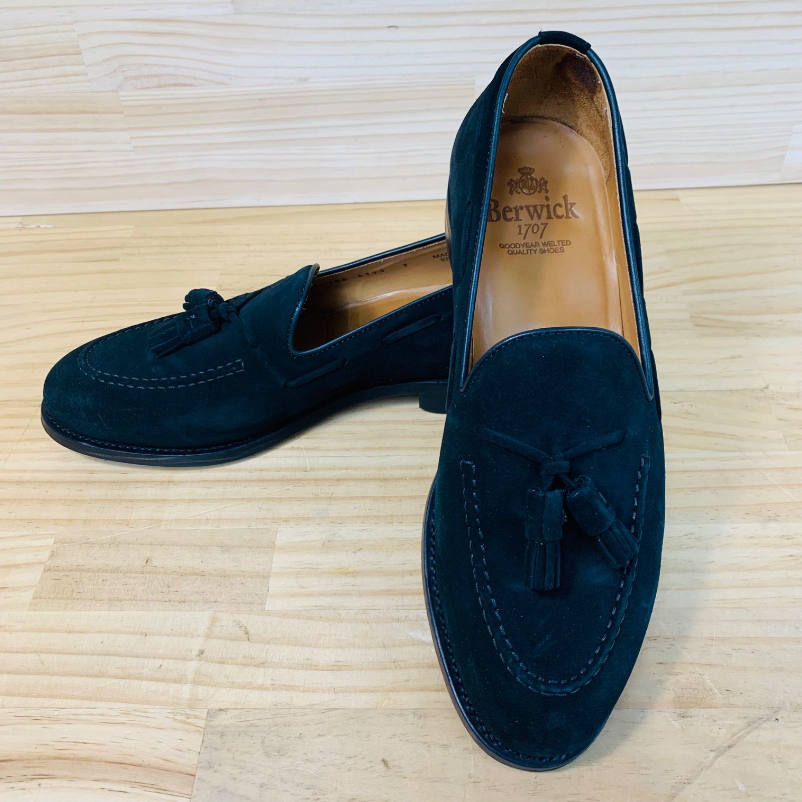 【着用1回】Berwick バーウィック ローファー Berwick1707 《スタッフ着用アイテム》4340BCDABK / Size UK4.5