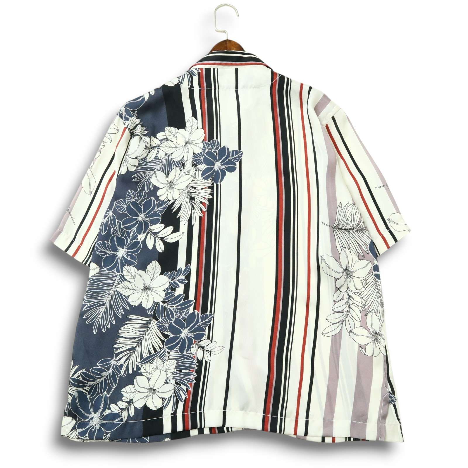 Bagutta バグッタ 春夏☆ 半袖 ストライプ ボタニカル 花柄 線