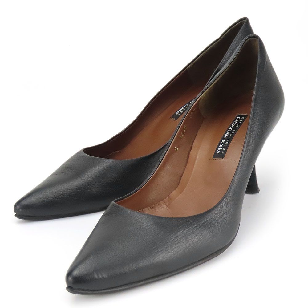 【新品未使用】24㎝　ラボキゴシ レザーパンプス 中古】 ラボキゴシワークス パンプス 24 1/2 レザー ブラック JPサイズ