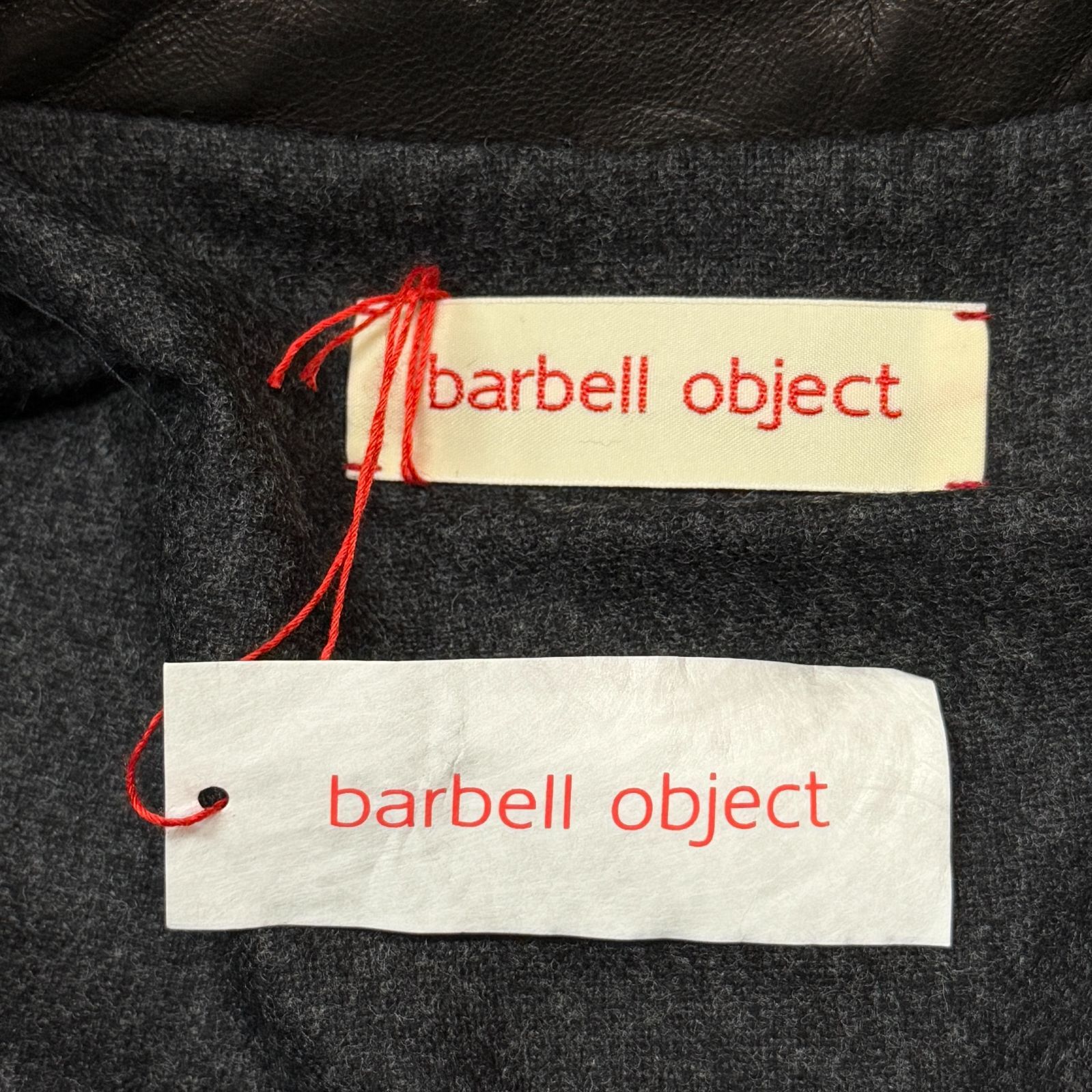 barbell object attic別注 leather 3b jkt レザージャケット ジップ 