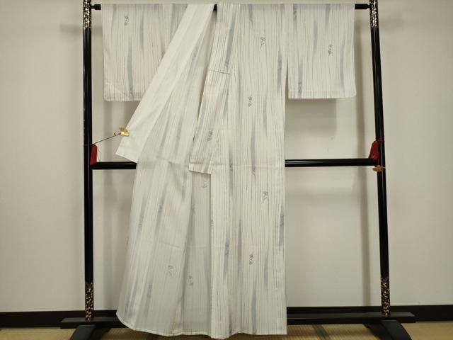 平和屋着物 夏物 小紋 絽 草花文 洗える着物 AABA5645sx