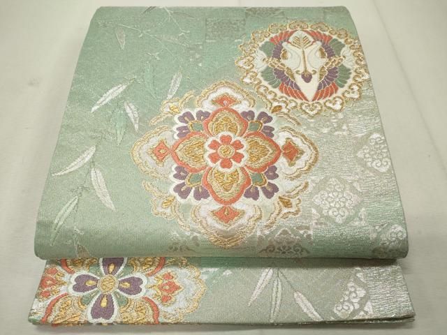 袋帯 美しい鳥に正倉院模様 唐織 正絹 AO-3456 袋帯 美品 秀品 華文 鳥 唐織 箔 黒 六通 正絹 【中古】 - メルカリ