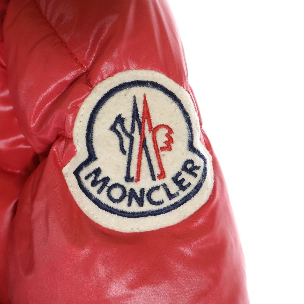 美品✨モンクレールBERENGEREダウンジャケット2　ロゴ刺繍　レッド MONCLER (モンクレール) BERENGERE ベレンジェール ロゴワッペン