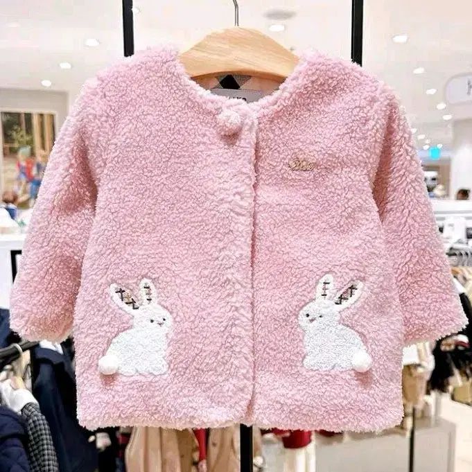 新 DAKS ベイビー ラビット FUR カーディガン 上下セット