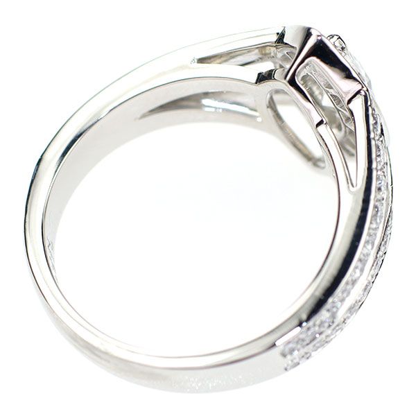ブシュロン Pt950 マーキス ダイヤモンド リング 0.52ct E VVS2 EX/VG 