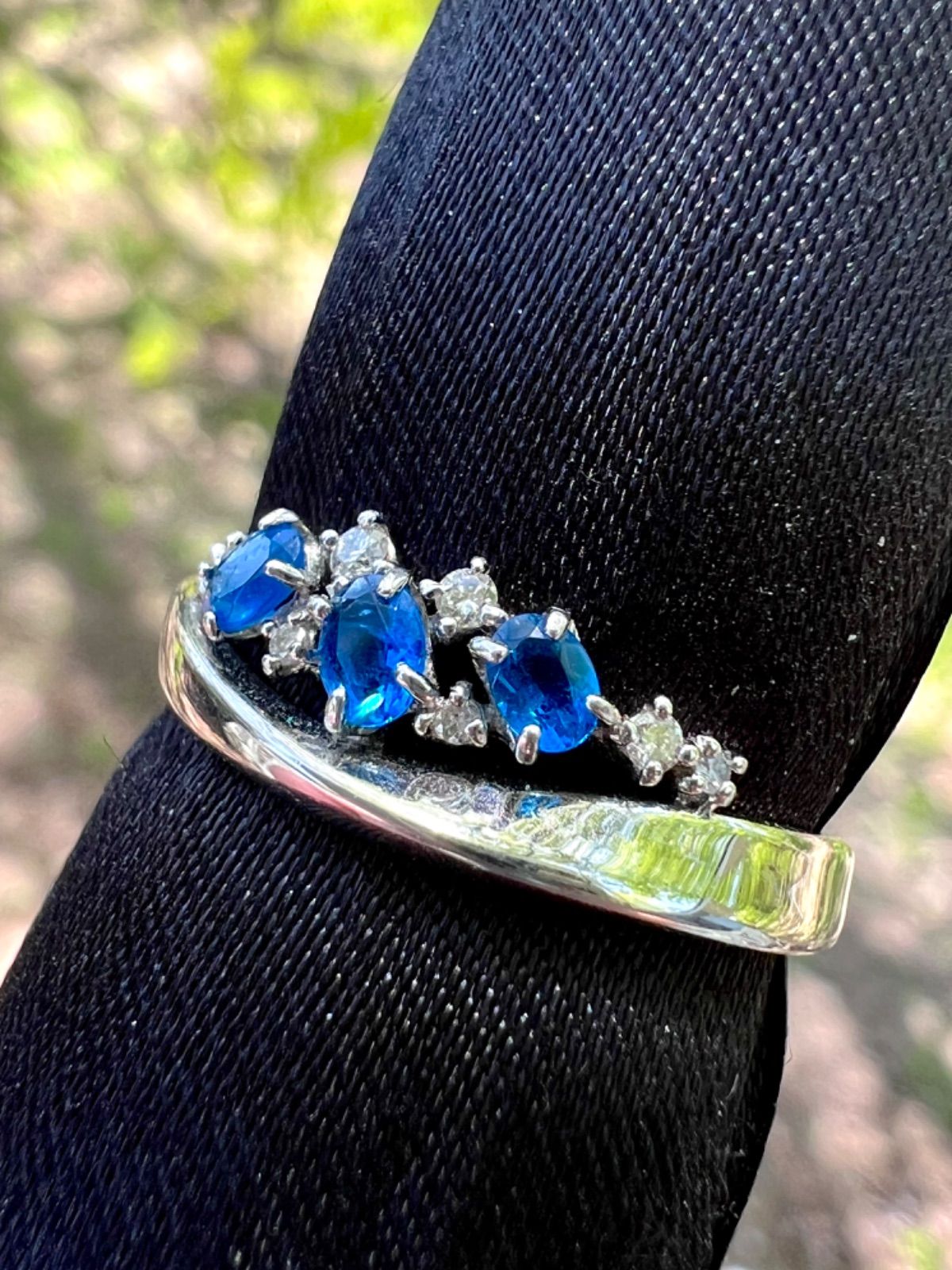 美品 Pt900 アウイナイト0.122ct ダイヤ計0.38 リング 指輪 アウイナイトPt900ダイヤモンドリング《価格急高騰中》