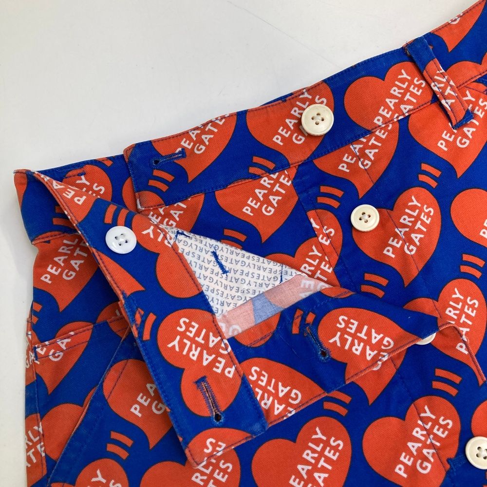 サイズ 00 PEARLY GATES パーリーゲイツ ストレッチスカート ハート 総柄 ブルー系 240101531850 ゴルフウェア レディース ストスト LLC-HASEGAWATOSO_COM