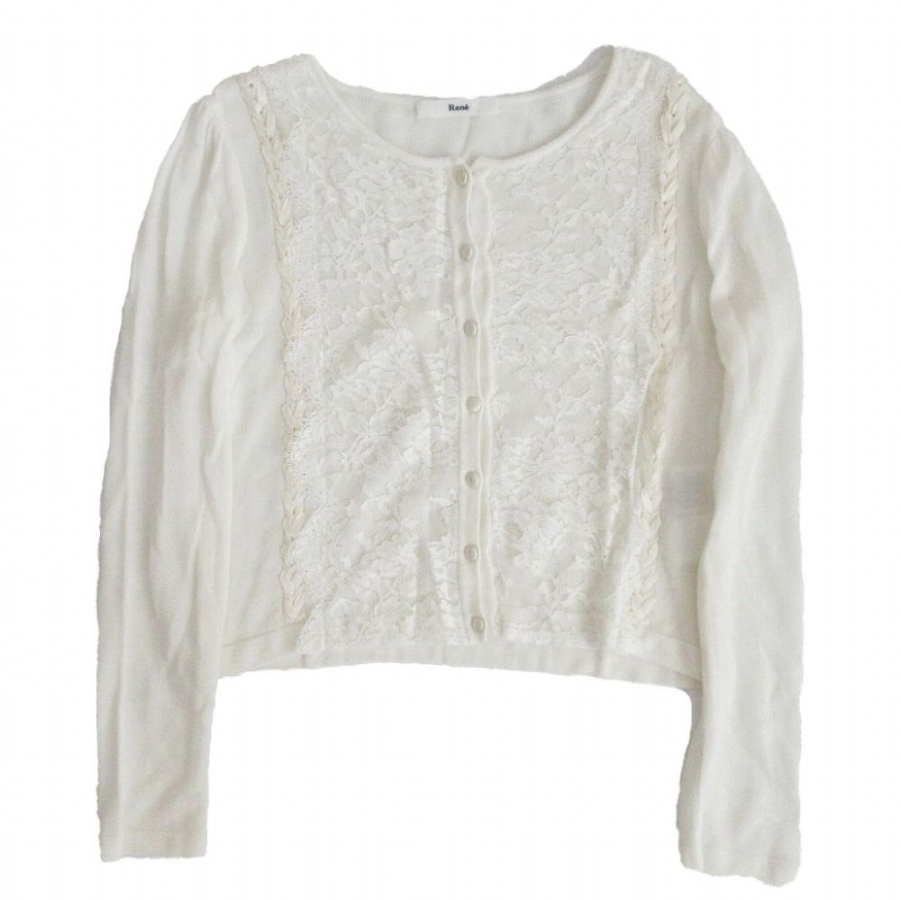 【お得】 17ss ジャケット ボレロ カーディガン ニット レース ルネ Rene トップス