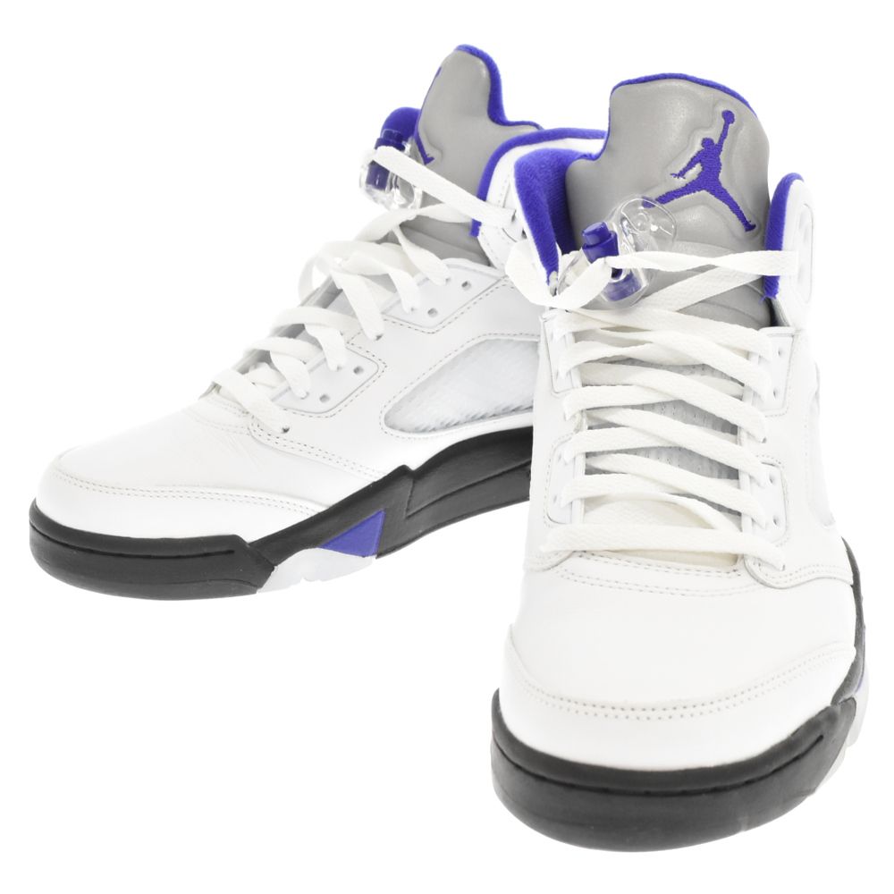 NIKE (ナイキ) AIR JORDAN5 RETRO DARK CONCORD エアジョーダン5ダークコンコルド ハイカットスニーカー ホワイト/パープル  DD0587-141 - メルカリ