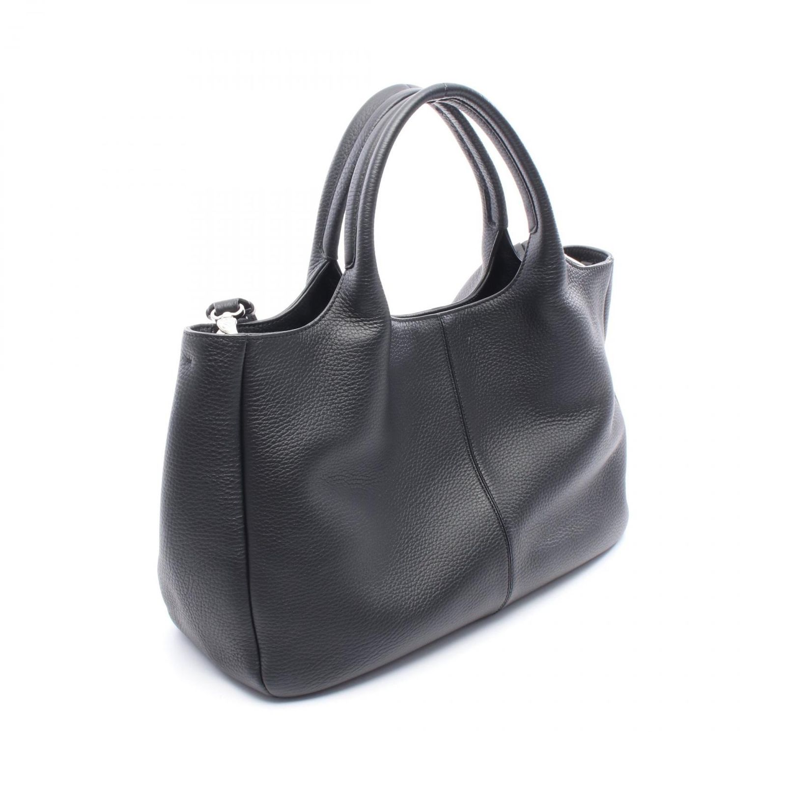 トッズ TOD S ハンドバッグ ALH SHOPPING PICCOLA ブラック レザー ALH SHOPPING PICCOLA ハンドバッグ レディース Used A