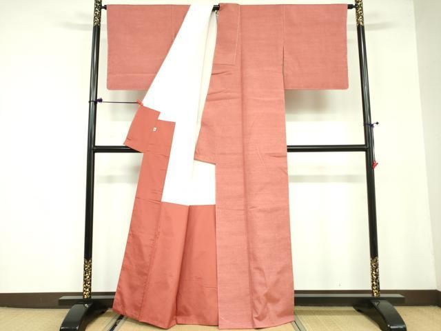 平和屋着物○本場染大島紬 古代人物間道 正絹 逸品 AABA5248ph