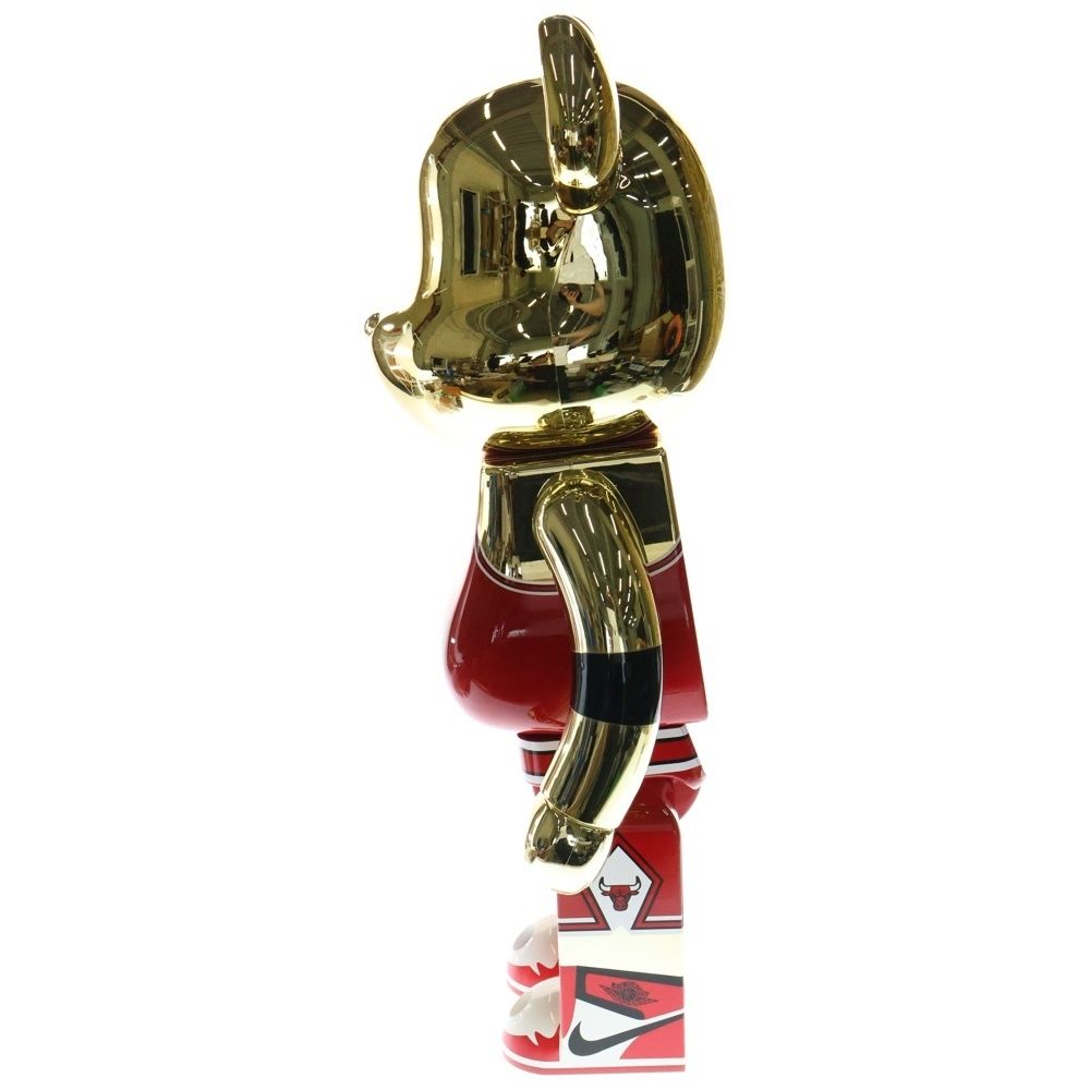 BE@RBRICK - BE@RBRICK ベアブリック ×Michael Jordan 1985 ROOKIE JERSEY 1000% マイケル ジョーダン 1985 ルーキー ジャージー フィギュア 人形 ゴールド/レッド ベアブリック マイケル・ジョーダン 1985 ルーキー ジャージ