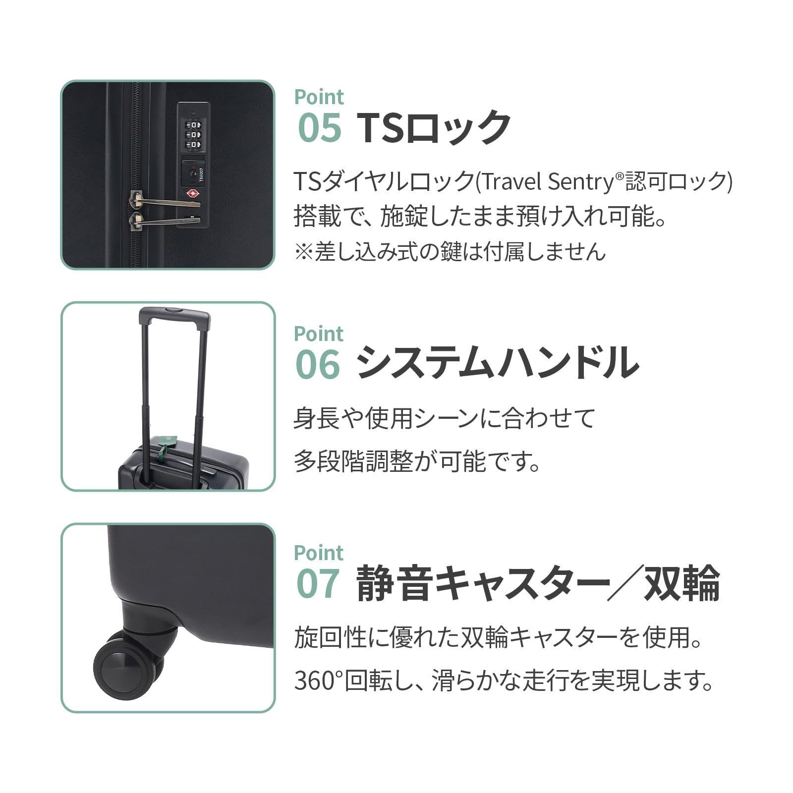 双輪キャスター 34 L ネームタグ 2泊3日 2.9 kg 1泊2日 キャリーケース sサイズ キャリーバッグ 機内持ち込み HAyU スーツケース パキラ エーストーキョー No.05781