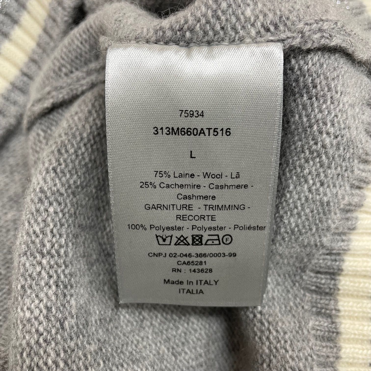 国内正規 美品 DIOR ERL 23SS ウール カシミヤ ニット セーター 