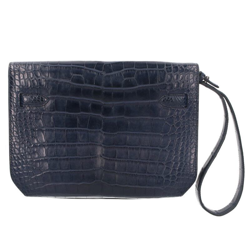 エルメス ケリーデペッシュ25 Z刻印 SV金具アリゲーターマット  