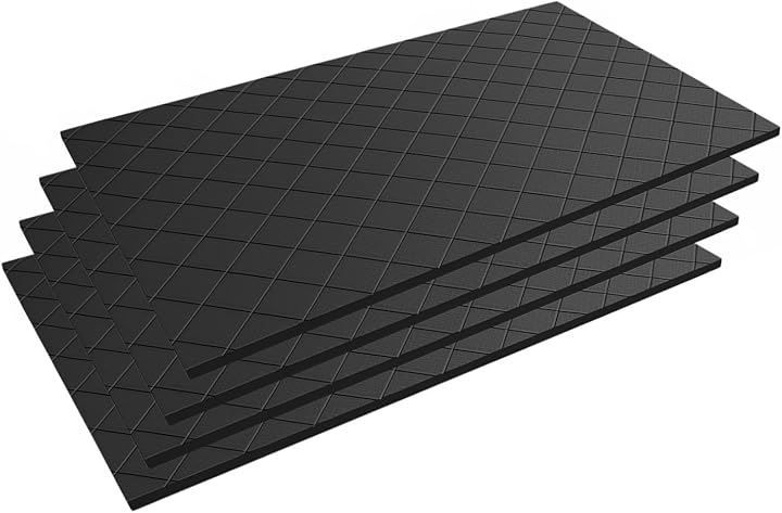 便利資材のPOCHI 軽量高強度 樹脂製敷板 PSKJr 450x910mm 厚さ6mm｜4枚セット 工事現場 イベント DIYに最適 床面の保護 養生材 薄型硬質タイプ ブラック 450mm x 910mm x 厚さ6mm