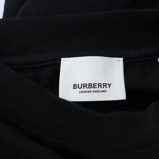  バーバリー ロンドン LONDON Tシャツ カットソー 長袖 12 Y 140-150 cm 黒 ブラック ロゴプリント MQ GY 18 Tシャツ トップス