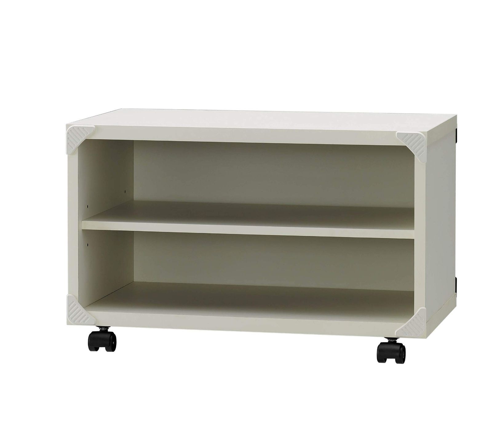 【人気商品】26型 ホワイト style 簡単組立 QF キャスター付き テレビ台 AS-QF600-WW 朝日木材加工 約幅59.5×奥行33.3×高さ36.9cm