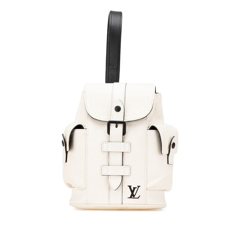 ルイ ヴィトン クリストファーXS ボディバッグ ウエストバッグ M58493 ホワイト ブラック トリヨンレザー レディース LOUIS VUITTON 1-0203392