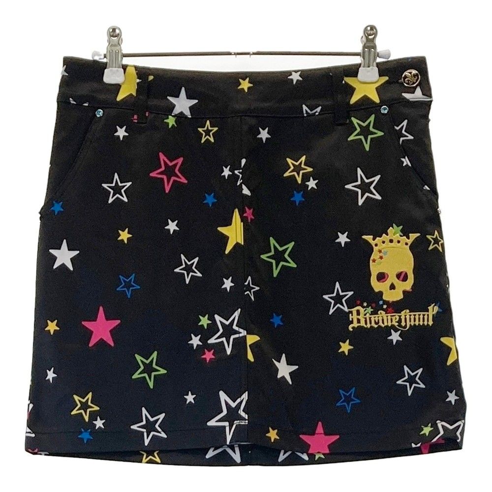 サイズ：S BIRDIE HUNT バーディーハント  インナー付 ストレッチスカート 星柄 スター ブラック系 [240101354602]# ゴルフウェア レディース ストスト