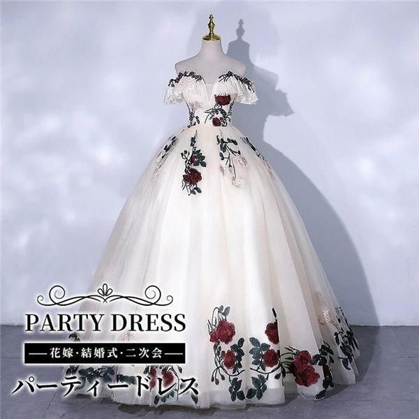 花嫁 ウェディングドレス プリンセスライン 白ドレスワンピース シンプル 結婚式 披露宴 前撮り 後撮り 撮影用 フォトウェディ