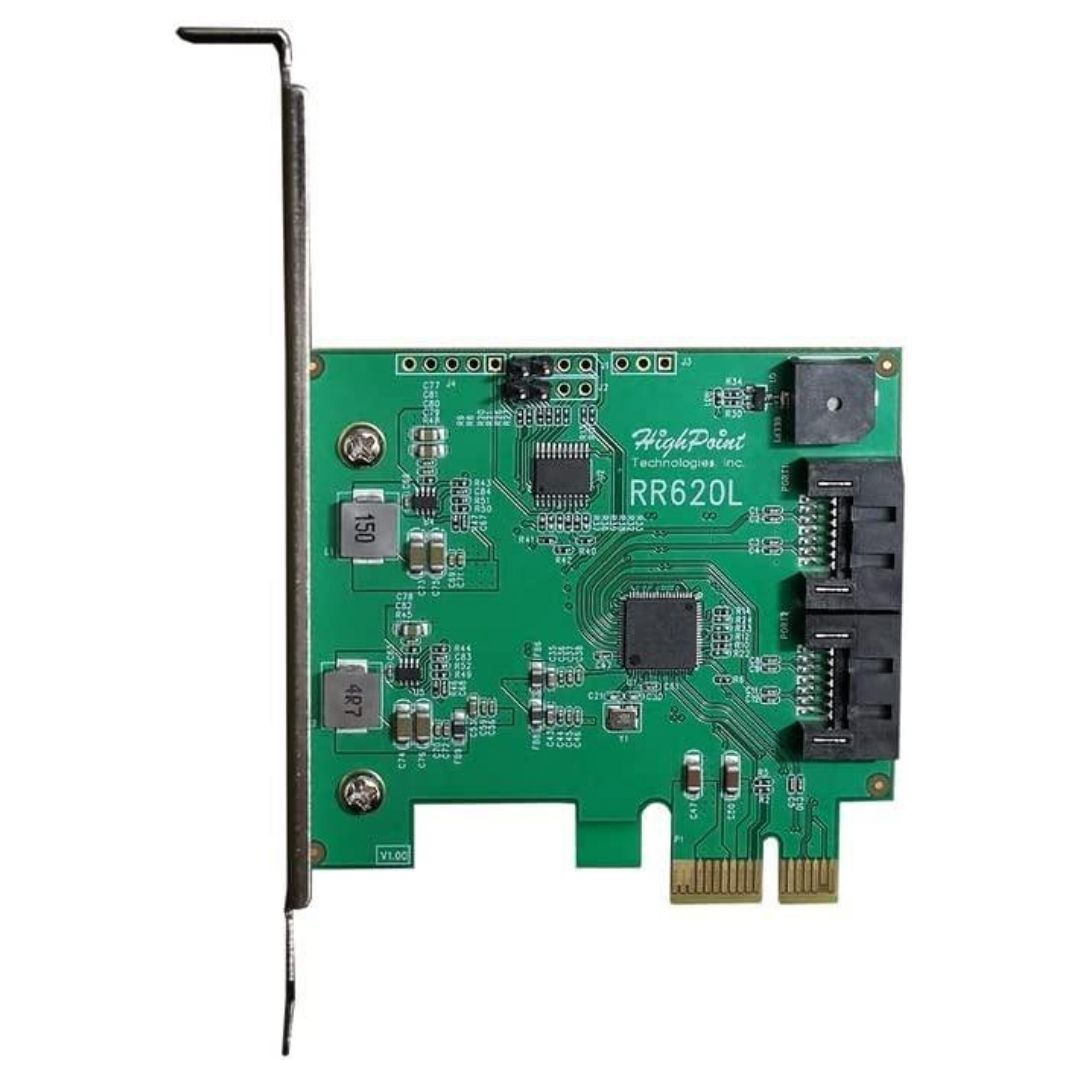 RocketRAID 620L PCIe 2.0 x1 デュアルポート 6Gb/s SATA RAID