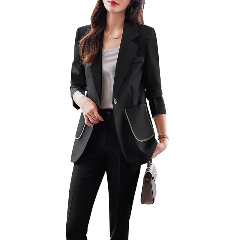 ByFshow スーツ レディース パンツスーツ シングルボダン テーパードパンツ フォーマル 着痩せ おしゃれ ファッション お出掛け 通勤 入学式 卒業式 面接 0