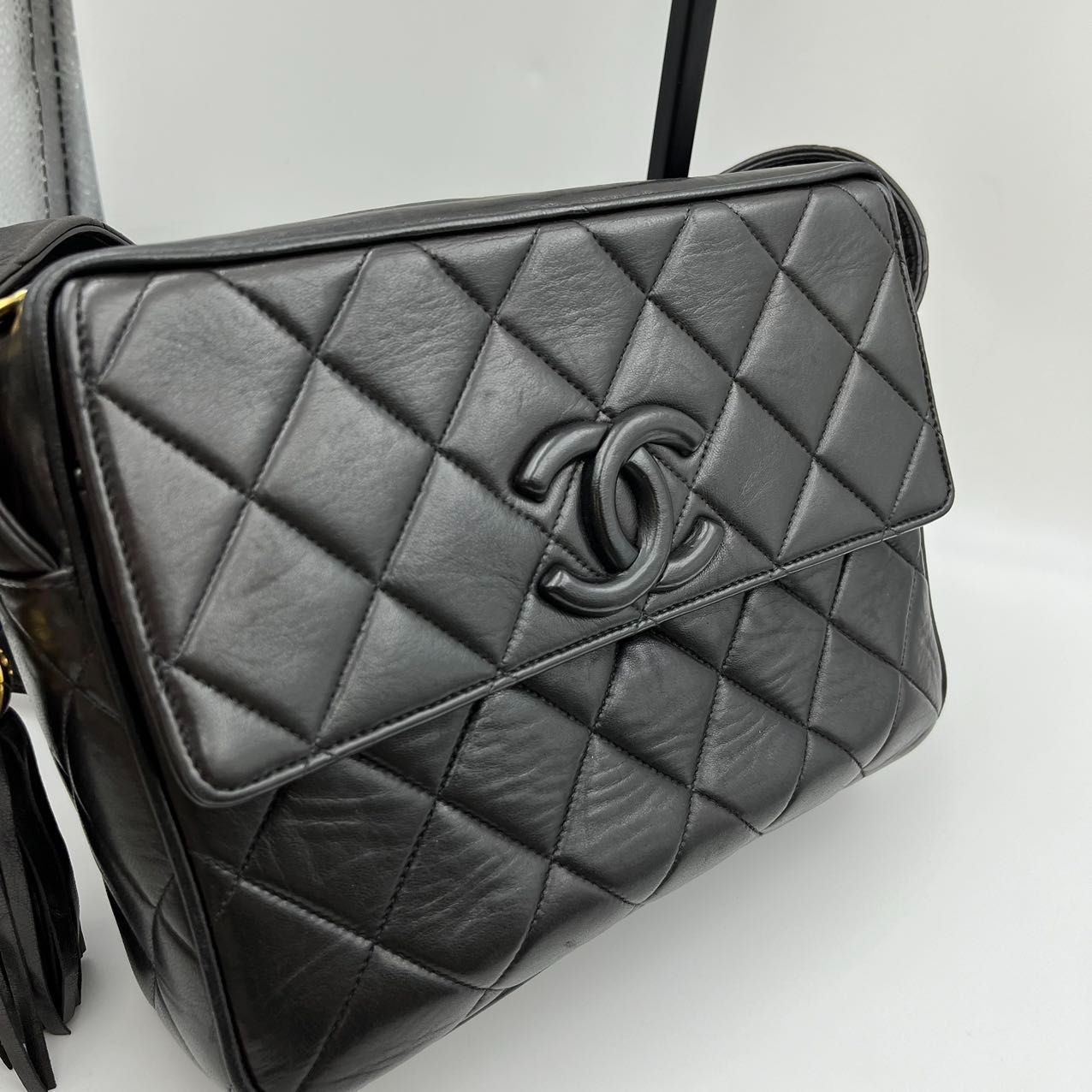 CHANEL シャネル マトラッセ ココマーク タッセル フリンジ ショルダー ...