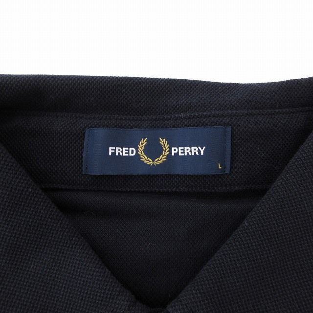 フレッドペリー FRED PERRY ポロシャツ 鹿の子 ロゴ 刺繍 半袖 L