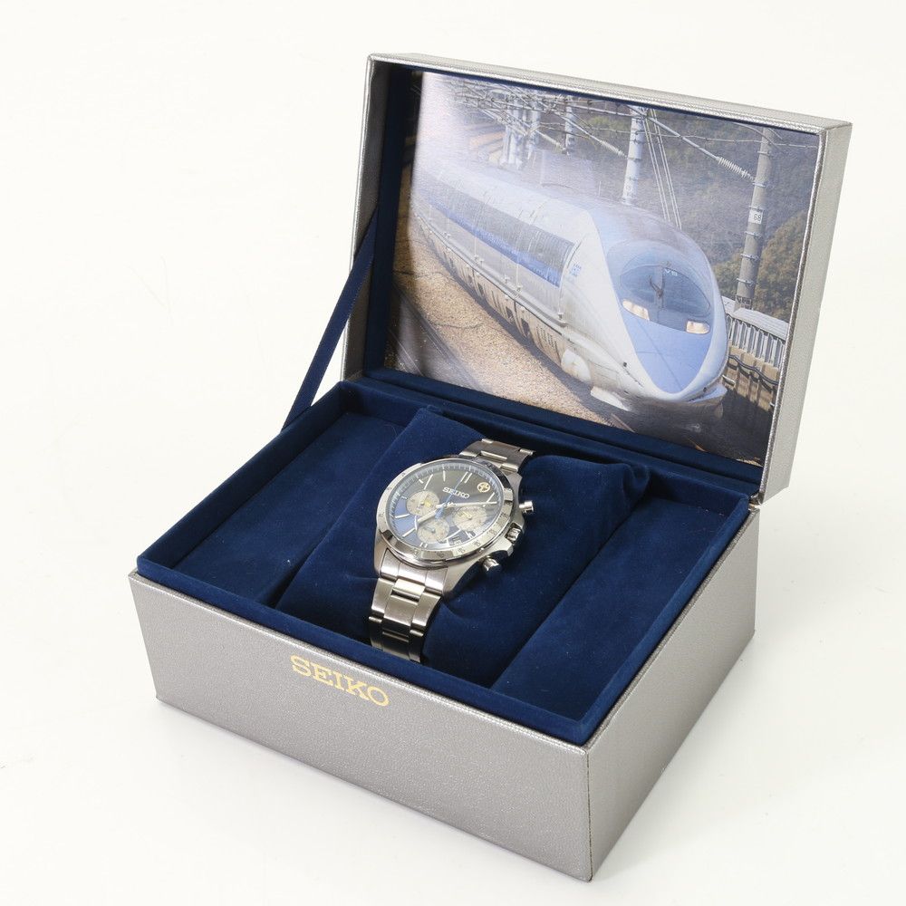 1円】SEIKO 500系 こだま 25周年記念モデル 8T63-01D0 クロノ