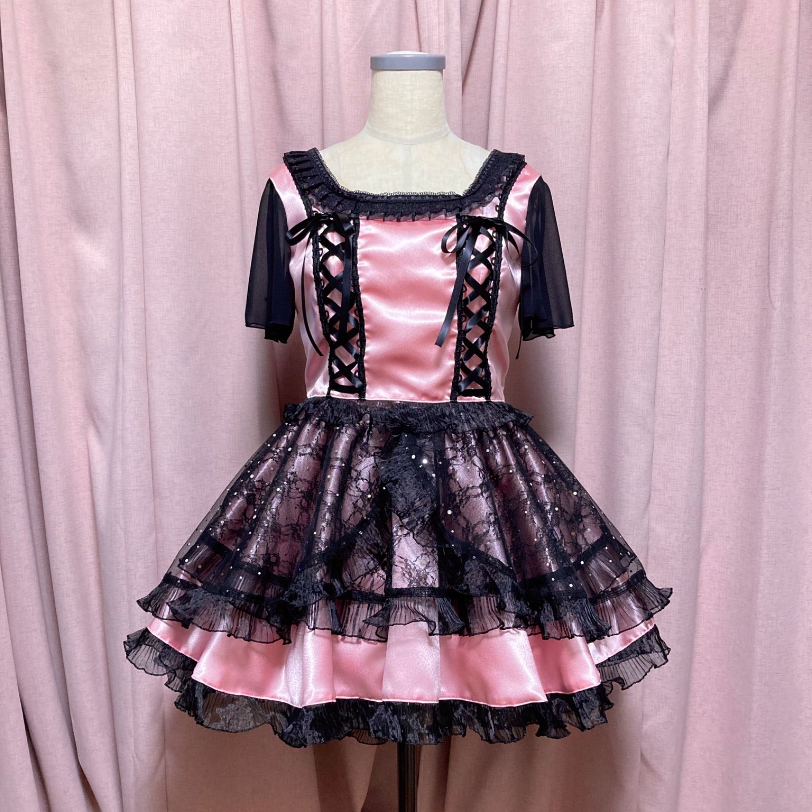 ピンク×黒 オリジナルアイドル衣装 ハンドメイド - atelierHOTAKA 