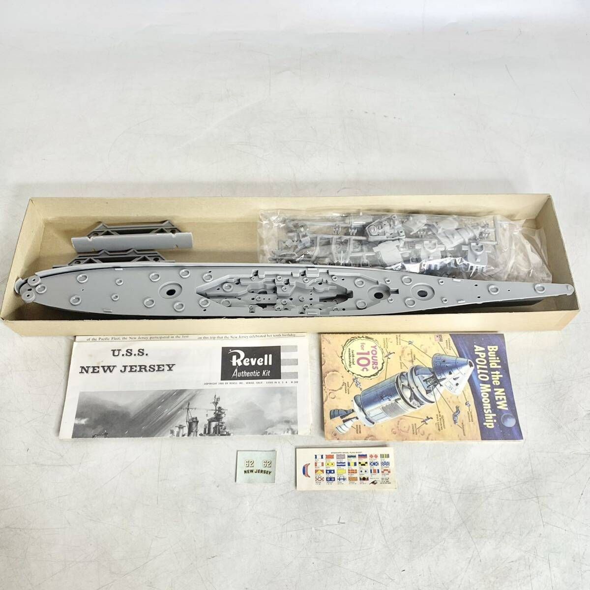 未組立 Revell レベル ニュージャージー BATTLESHIP U.S.S. New Jersey プラモデル H-349 現状品