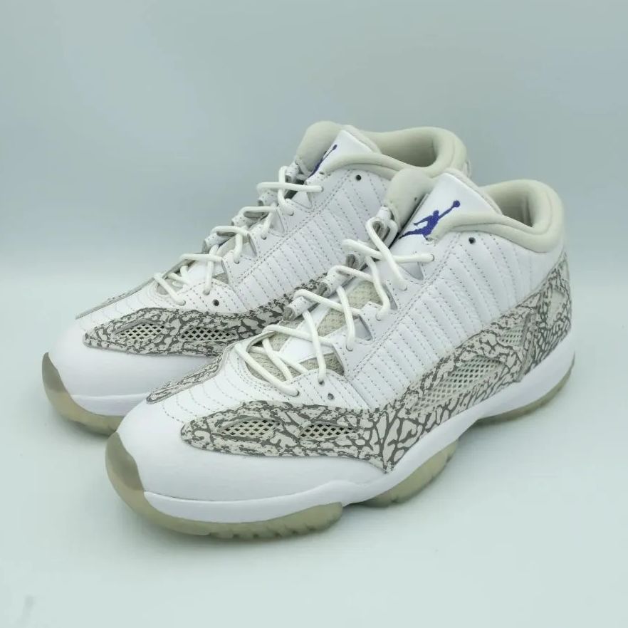 NIKE AIR JORDAN 11 RETRO LOW IE COBALT 2015 ナイキ エア ジョーダン 11 レトロ ロー IE コバルト  2015 白 グレー セメント 27cm 306008 102 - メルカリ