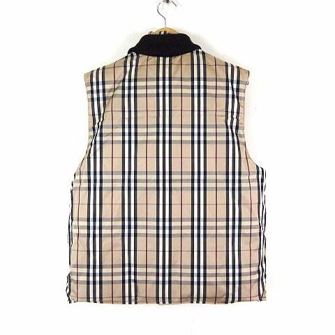 Burberry／ダウンベスト 関税負担なしBurberryチェックナイロンリバーシブルパファージレ