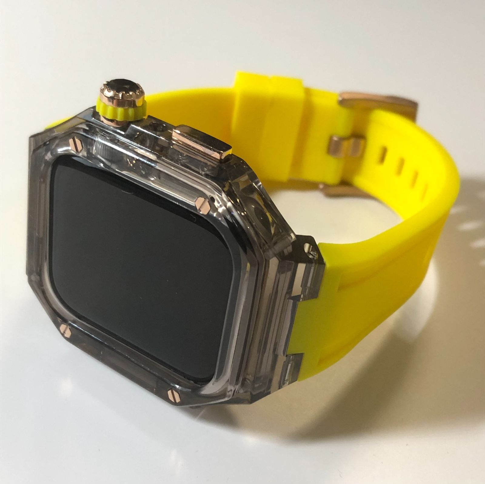 GimelZayin zc rg ブラッククリア イエロー★アップルウォッチ ラバーベルト カバー クリア ケース 40mm 41mm 44mm 45mm 46mm 49mm スポーツ メンズ レディース 4スクリュー Apple Watch バンド GimelZayin zc rg ブラッククリア イエロー★アップルウォッチ ラバーベルト カバー クリア ケース 40mm 41mm 44mm 45mm 46mm 49mm スポーツ メンズ レディース 4スクリュー Apple Watch バンド