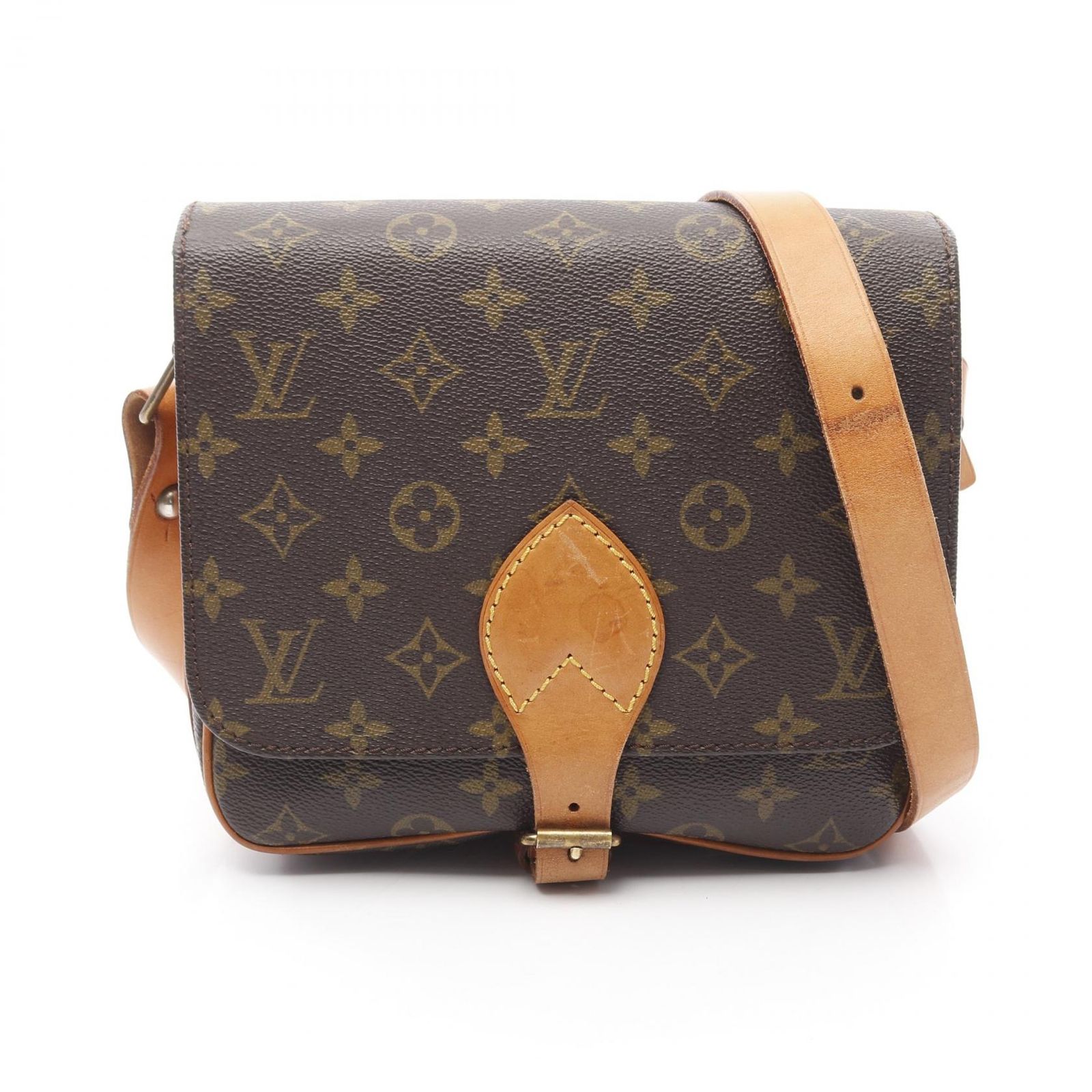ルイ・ヴィトン LOUIS VUITTON ショルダーバッグ カルトシエールMM  M51253 PVCコーティングキャンバス レザー カルトシエールMM レディース Used B