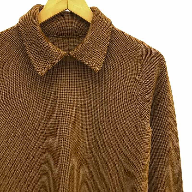 【美品】  DEMI-LUXE BEAMS / デミルクスビームス | × AK+1 / ポロ襟 片畦 ニット プルオーバー | F | キャメル | レディース Demi-Luxe BEAMS（デミルクス ビームス）の「AK+1 / ポロ襟 片畦