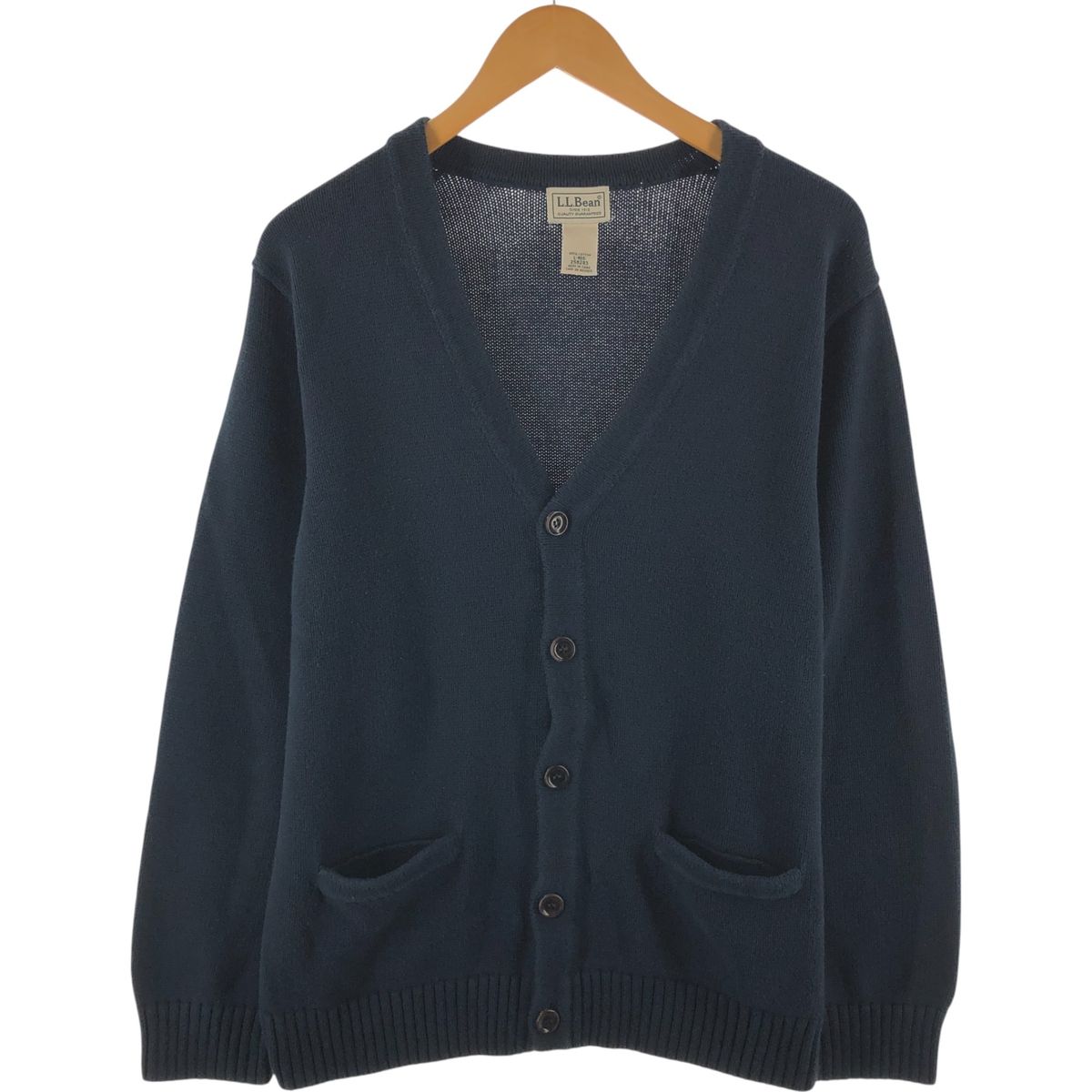 00年代　エルエルビーン　コットン　カーディガン　ネイビー　古着 444ab6991983e821be08b0e89c256d
