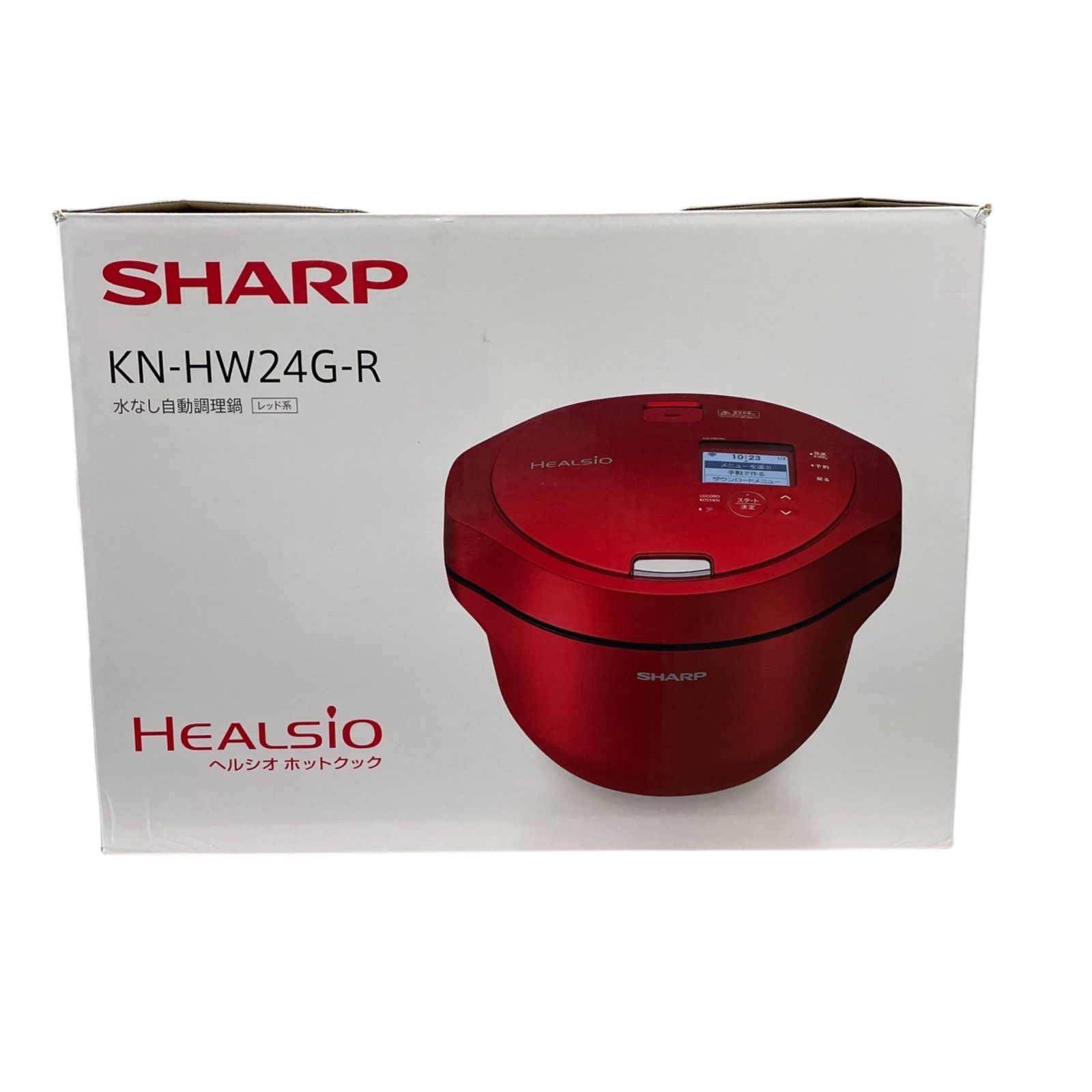 ホットクック　赤 SHARP 水なし自動調理鍋 ヘルシオホットクック レッド系 2.4L 2
