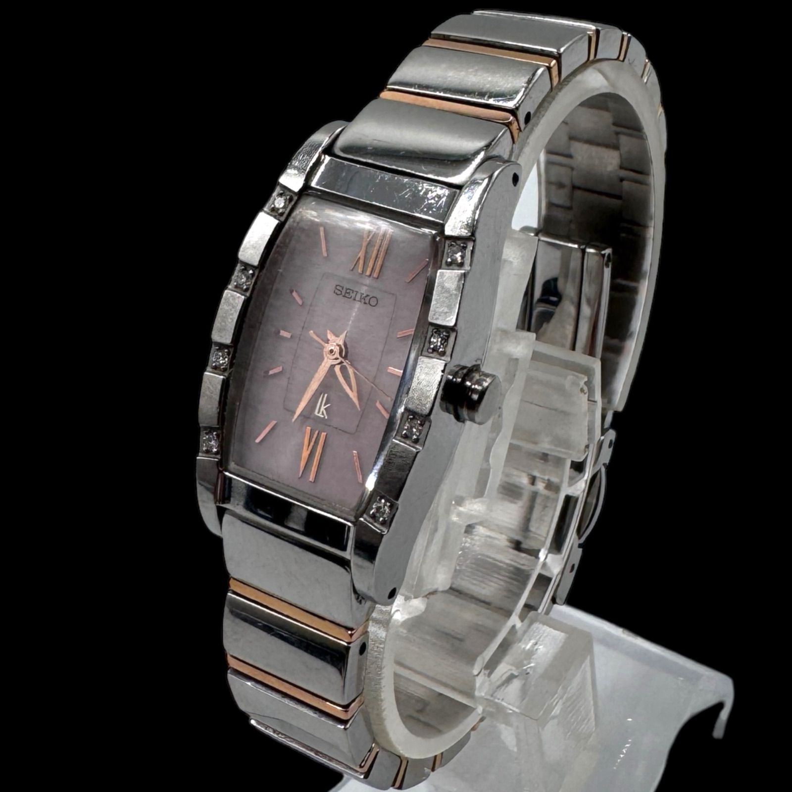 稼働 良品 SEIKO セイコー LUKIA ルキア 8Pダイヤ ソーラー