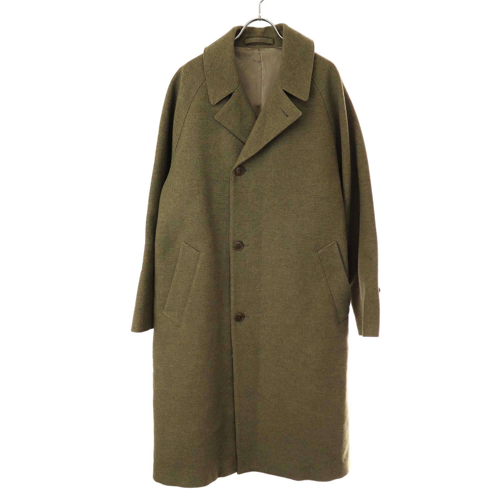 COMOLI コモリ 18AW ウールコットンバルカラーコート N03-04006 カーキ 