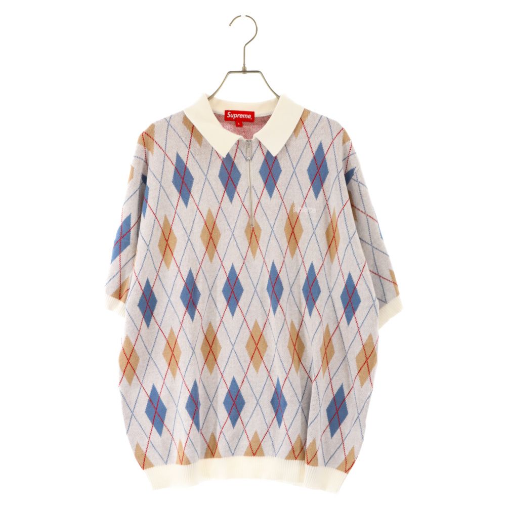 SUPREME (シュプリーム) 21AW Argyle Zip Polo アーガイル