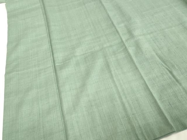 平和屋着物○本場結城紬 重要無形文化財 千草色 正絹 逸品 DAAV8538tw  