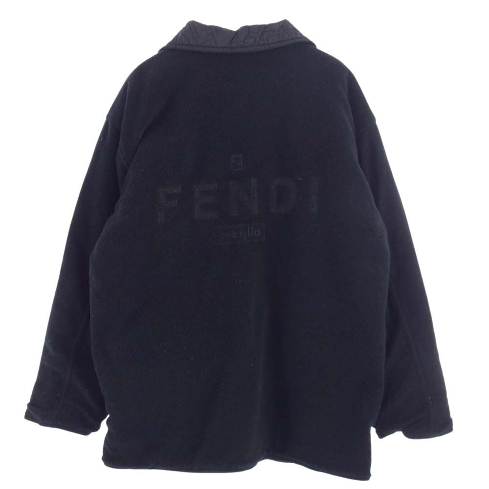Fendi ブラック リバーシブル フリースジャケット Yahoo!オークション - FENDI フェンディ リバーシブル フリース